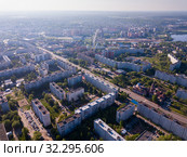 Orekhovo-Zuyevo cityscape from drone (2019 год). Стоковое фото, фотограф Яков Филимонов / Фотобанк Лори