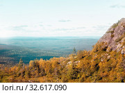 Осенний пейзаж. Вид с горы Кивакка. Республика Карелия. Россия. Стоковое фото, фотограф Наталья Осипова / Фотобанк Лори