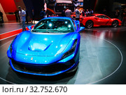 Ferrari F8 Tributo (2019 год). Редакционное фото, фотограф Art Konovalov / Фотобанк Лори