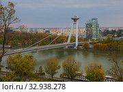 New bridge (Most SNP), Bratislava (2017 год). Редакционное фото, фотограф Яков Филимонов / Фотобанк Лори