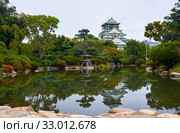 The traditional Japanese garden in the inner bailey of Osaka Castle. Japan (2019 год). Стоковое фото, фотограф Сергей Пристяжнюк (Serg Zastavkin) / Фотобанк Лори