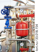 Heating system boiler room equipments. Стоковое фото, фотограф Дмитрий Калиновский / Фотобанк Лори