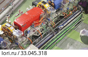 Tunnel of synchrotron accelerator in Scientific Experimental Laboratory. Стоковое видео, видеограф Яков Филимонов / Фотобанк Лори
