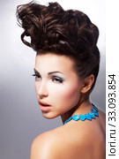 Glamorous female. Luxury coiffure and make up. Стоковое фото, фотограф Iryna Hramavataya / PantherMedia / Фотобанк Лори