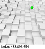 green globe on white cuboids - 3d illustration. Стоковое фото, фотограф Jörg Röse-Oberreich / PantherMedia / Фотобанк Лори