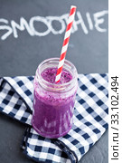 Blueberry smoothie. Стоковое фото, фотограф Elina Manninen / PantherMedia / Фотобанк Лори