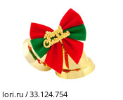 Christmas bells and bows. Стоковое фото, фотограф Sergiy Artsaba / PantherMedia / Фотобанк Лори