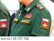 Russia, Samara, June 2019: uniform of Marshal of Russia Deputy Minister of Defense of the Army General Pankov. Редакционное фото, фотограф Акиньшин Владимир / Фотобанк Лори