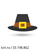 Vector hat black icon. Стоковая иллюстрация, иллюстратор Альдана Прокофьева / Фотобанк Лори