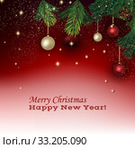greeting Christmas card. Стоковое фото, фотограф Andrey Lipinskiy / PantherMedia / Фотобанк Лори