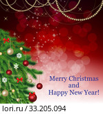 greeting Christmas card. Стоковое фото, фотограф Andrey Lipinskiy / PantherMedia / Фотобанк Лори