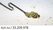 Dried Oregano on Tablespoon. Стоковое фото, фотограф Niklas Emmoth / PantherMedia / Фотобанк Лори