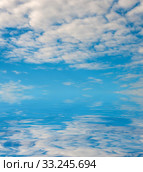 Surface Rippled of water with clouds and sky background. Стоковое фото, фотограф Phongkit Longthong / PantherMedia / Фотобанк Лори