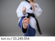 The karate girl with black belt. Стоковое фото, фотограф Volodymyr Melnyk / PantherMedia / Фотобанк Лори