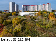 Москва, Природно-исторический парк "Тушинский", "Сходненский ковш",бульвар Яна Райниса (2019 год). Редакционное фото, фотограф glokaya_kuzdra / Фотобанк Лори