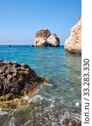 A sea stack on the Aphrodite's (Petra of Romiou) beach. Kouklia. Cyprus (2018 год). Стоковое фото, фотограф Сергей Пристяжнюк (Serg Zastavkin) / Фотобанк Лори