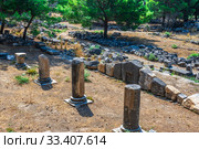 Ancient Greek city Priene on the western coast of Turkey (2019 год). Стоковое фото, фотограф Sergii Zarev / Фотобанк Лори