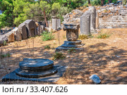 Ancient Greek city Priene on the western coast of Turkey (2019 год). Стоковое фото, фотограф Sergii Zarev / Фотобанк Лори