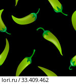 Pepper seamless pattern. Стоковая иллюстрация, иллюстратор Альдана Прокофьева / Фотобанк Лори