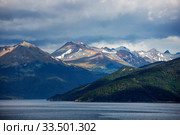 Пролив Бигль. Анды. (2020 год). Стоковое фото, фотограф Галина Савина / Фотобанк Лори