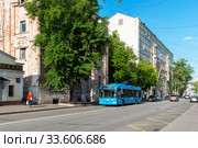 Улица Новая Басманная. Доходный дом М. А. Мальцева. Москва (2019 год). Редакционное фото, фотограф Александр Щепин / Фотобанк Лори