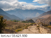 Village of Jharkot, Nepal, Himalayan landscape (2012 год). Стоковое фото, фотограф Юлия Бабкина / Фотобанк Лори