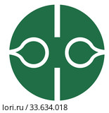 Герб села Китасиобара. Япония. Стоковая иллюстрация, иллюстратор Владимир Макеев / Фотобанк Лори