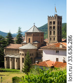 Monastery of Santa Maria in town of Ripoll, Spain (2017 год). Стоковое фото, фотограф Яков Филимонов / Фотобанк Лори