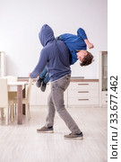 Child abduction concept with young boy. Стоковое фото, фотограф Elnur / Фотобанк Лори