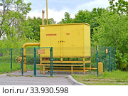 Газораспределительный шкаф на улице Калининграда. Стоковое фото, фотограф Ирина Борсученко / Фотобанк Лори
