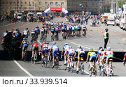 Многодневная шоссейная велогонка «Пять колец Москвы». Cycling Road Race "Five Rings of Moscow" (2014 год). Редакционное фото, фотограф Elena Popova / Фотобанк Лори