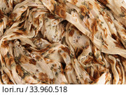 patterned crumpled fabric texture background. Стоковое фото, фотограф Nataliia Zhekova / Фотобанк Лори