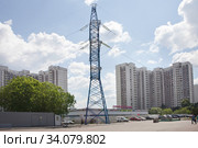 Высоковольтные линии электропередачи. Стоковое фото, фотограф Victoria Demidova / Фотобанк Лори