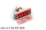 Leasing. The stamp leaves a imprint. Стоковая анимация, аниматор WalDeMarus / Фотобанк Лори