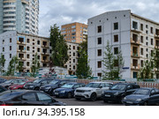 Москва, улица Дмитрия Ульянова, снос жилого дома по программе реновации жилого фонда (2020 год). Редакционное фото, фотограф glokaya_kuzdra / Фотобанк Лори