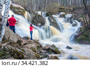 Водопад на горной реке Кук-Караук в Башкортостане. Стоковое фото, фотограф Акиньшин Владимир / Фотобанк Лори
