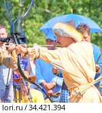 Ancient Knights at the Historical Festival (2014 год). Редакционное фото, фотограф Акиньшин Владимир / Фотобанк Лори