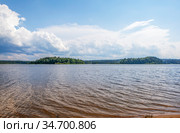 Озеро Сапшо. Село Пржевальское, Смоленская область (2020 год). Стоковое фото, фотограф Сергей Афанасьев / Фотобанк Лори