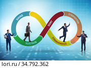 Businessman in 5S workplace organisation concept. Стоковое фото, фотограф Elnur / Фотобанк Лори