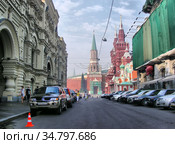 Никольская улица в Москве до реконструкции (2010 год). Редакционное фото, фотограф lana1501 / Фотобанк Лори