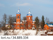 Храм во Имя Рождества Пресвятой Богородицы. Рождествено (2013 год). Стоковое фото, фотограф Александр Щепин / Фотобанк Лори