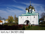 Солотчинский Рождества Богородицы женский монастырь. Cоборный храм Рождества Пресвятой Богородицы. Рязань, Солотча (2020 год). Стоковое фото, фотограф Natalia Sidorova / Фотобанк Лори