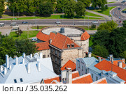 Старый Таллин. Башня "Толстая Маргарита". Таллин, Эстония (2012 год). Редакционное фото, фотограф Александр Щепин / Фотобанк Лори