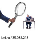 Concept of employee monitoring by boss. Стоковое фото, фотограф Elnur / Фотобанк Лори