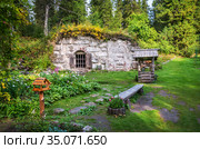 Колодец и каменный погреб в Ботаническом саду на Соловках (2020 год). Стоковое фото, фотограф Baturina Yuliya / Фотобанк Лори