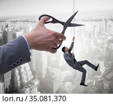 Businessman in business risk concept. Стоковое фото, фотограф Elnur / Фотобанк Лори