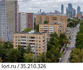 Москва, улица Кастанаевская, жилые дома серии II-29-Б (2020 год). Редакционное фото, фотограф glokaya_kuzdra / Фотобанк Лори