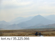 North Korea countryside landscape (2019 год). Стоковое фото, фотограф Знаменский Олег / Фотобанк Лори