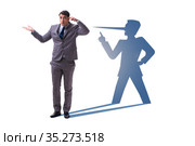 Concept of businessman liar with his shadow. Стоковое фото, фотограф Elnur / Фотобанк Лори