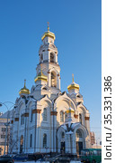 Great Zlatoust Church at the sunny winter day. Yekaterinburg. Russia (2021 год). Редакционное фото, фотограф Сергей Пристяжнюк (Serg Zastavkin) / Фотобанк Лори